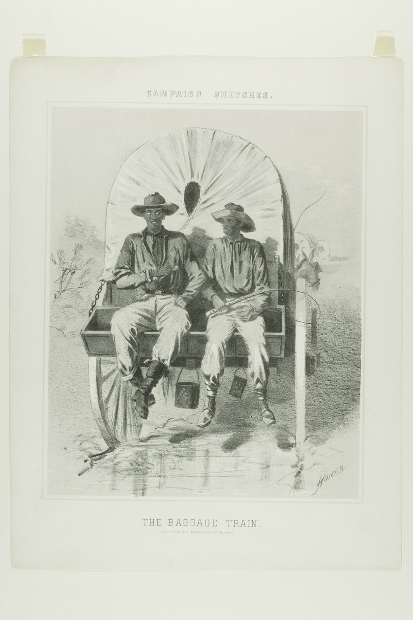 Croquis de campagne : Le train de bagages - Winslow Homer