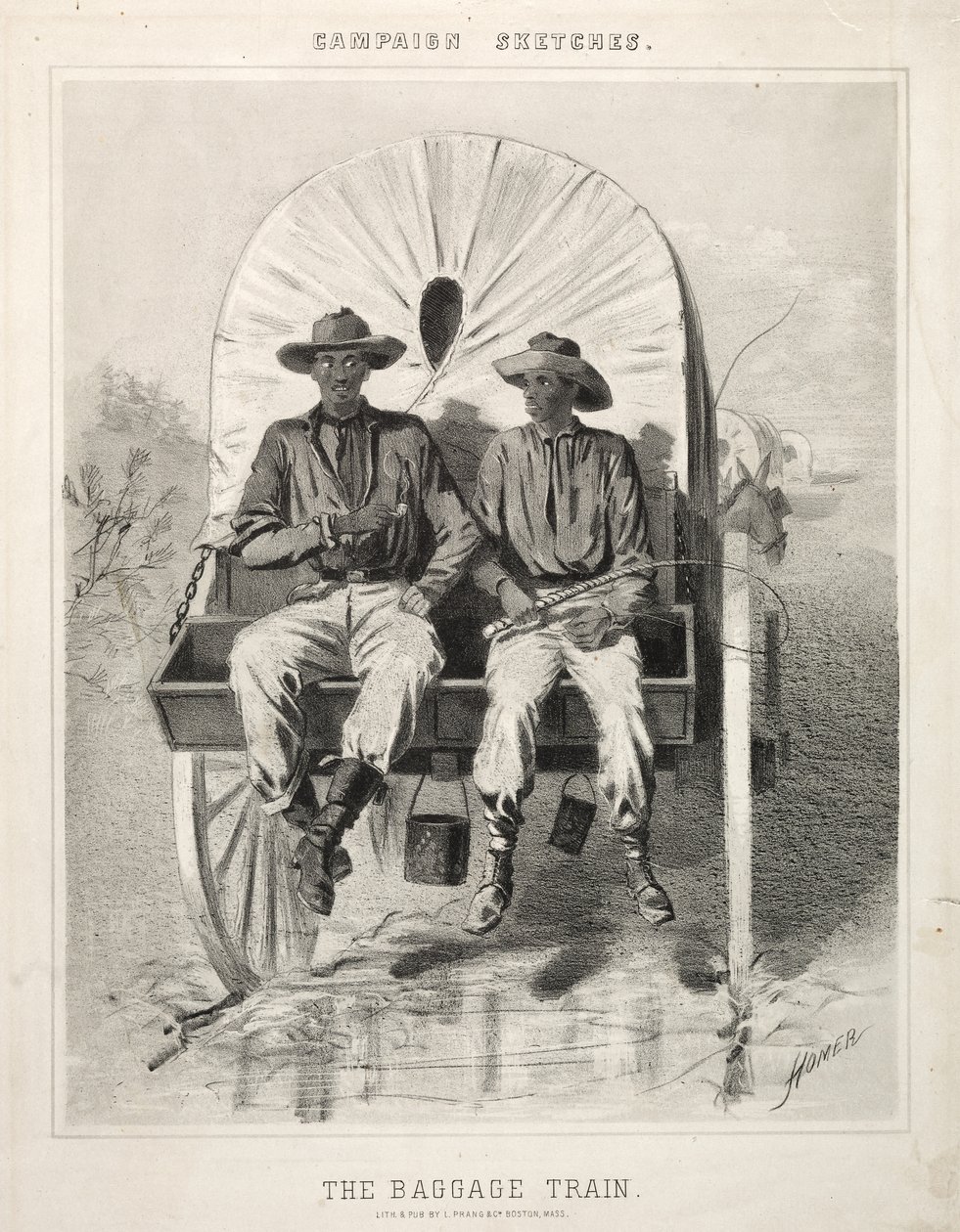 Croquis de Campagne : Le Train de Bagages, 1863 - Winslow Homer