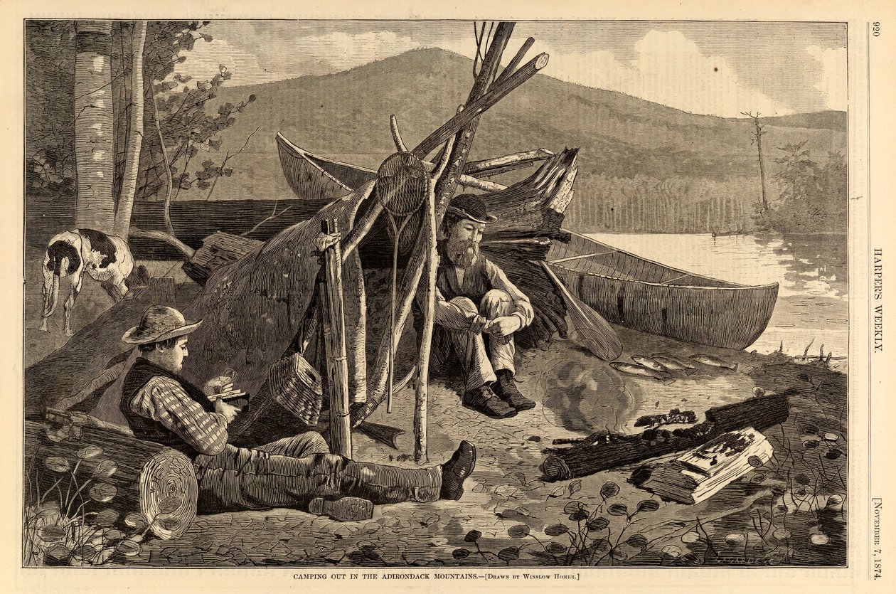 « Camping dans les montagnes des Adirondacks », tiré de *Harper