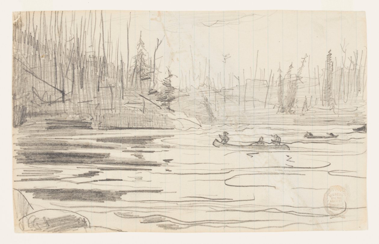 Canoës sur un lac - Winslow Homer