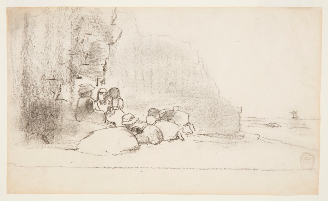 Enfants jouant au bord de la mer, Cullercoats, Angleterre - Winslow Homer