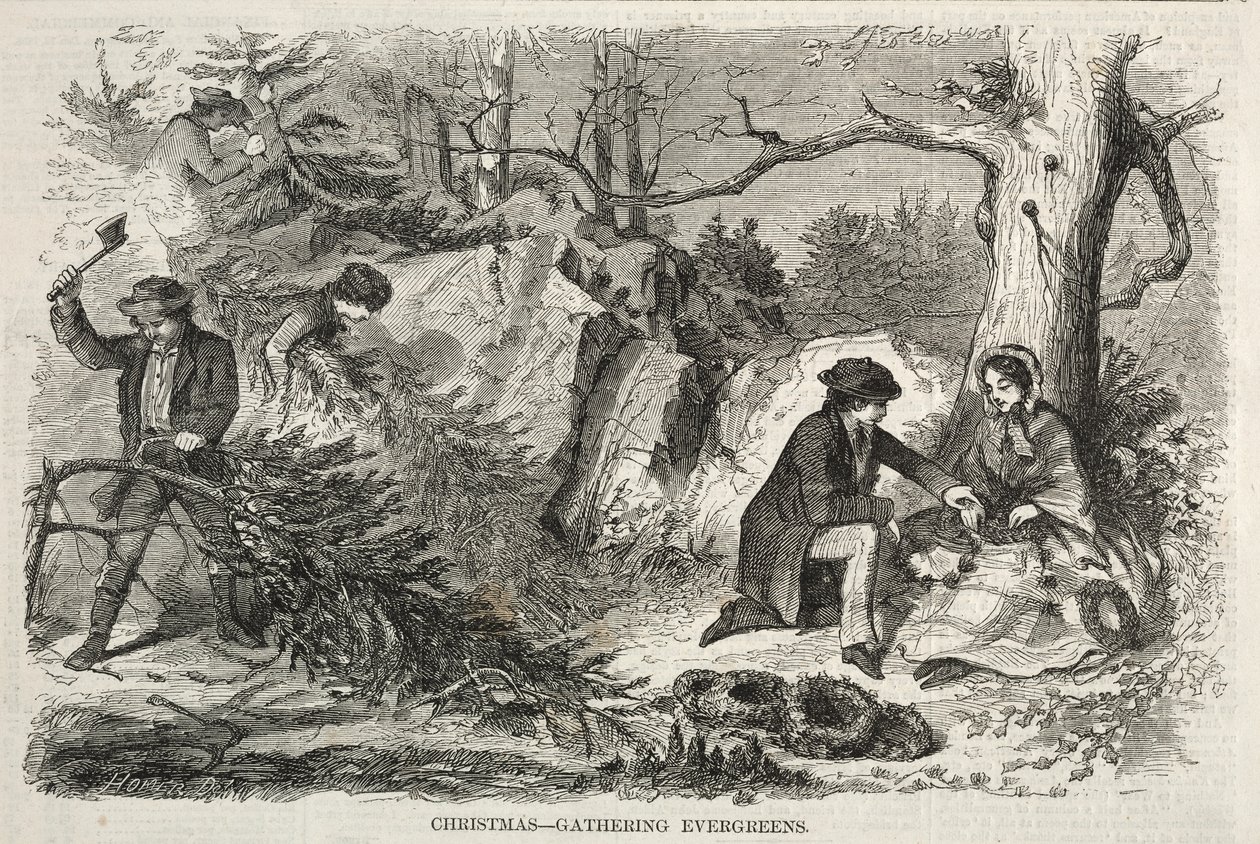 Noël - Récolte de verdure, 1858 - Winslow Homer