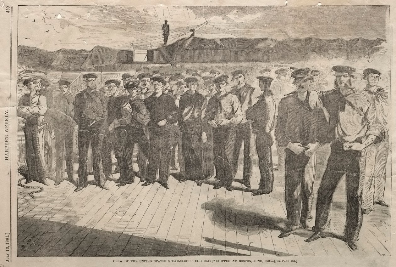Équipage du Steam-Sloop Colorado des États-Unis, embarqué à Boston, juin 1861, 1861 - Winslow Homer