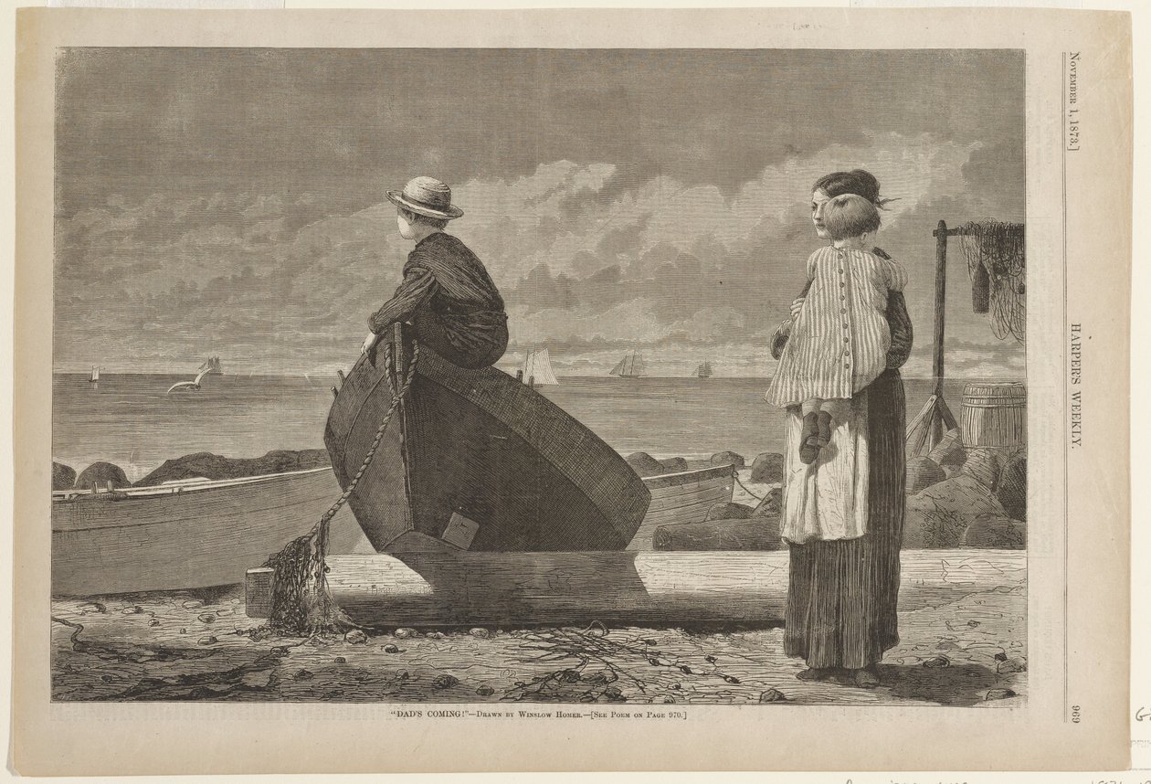 Papa arrive - Winslow Homer