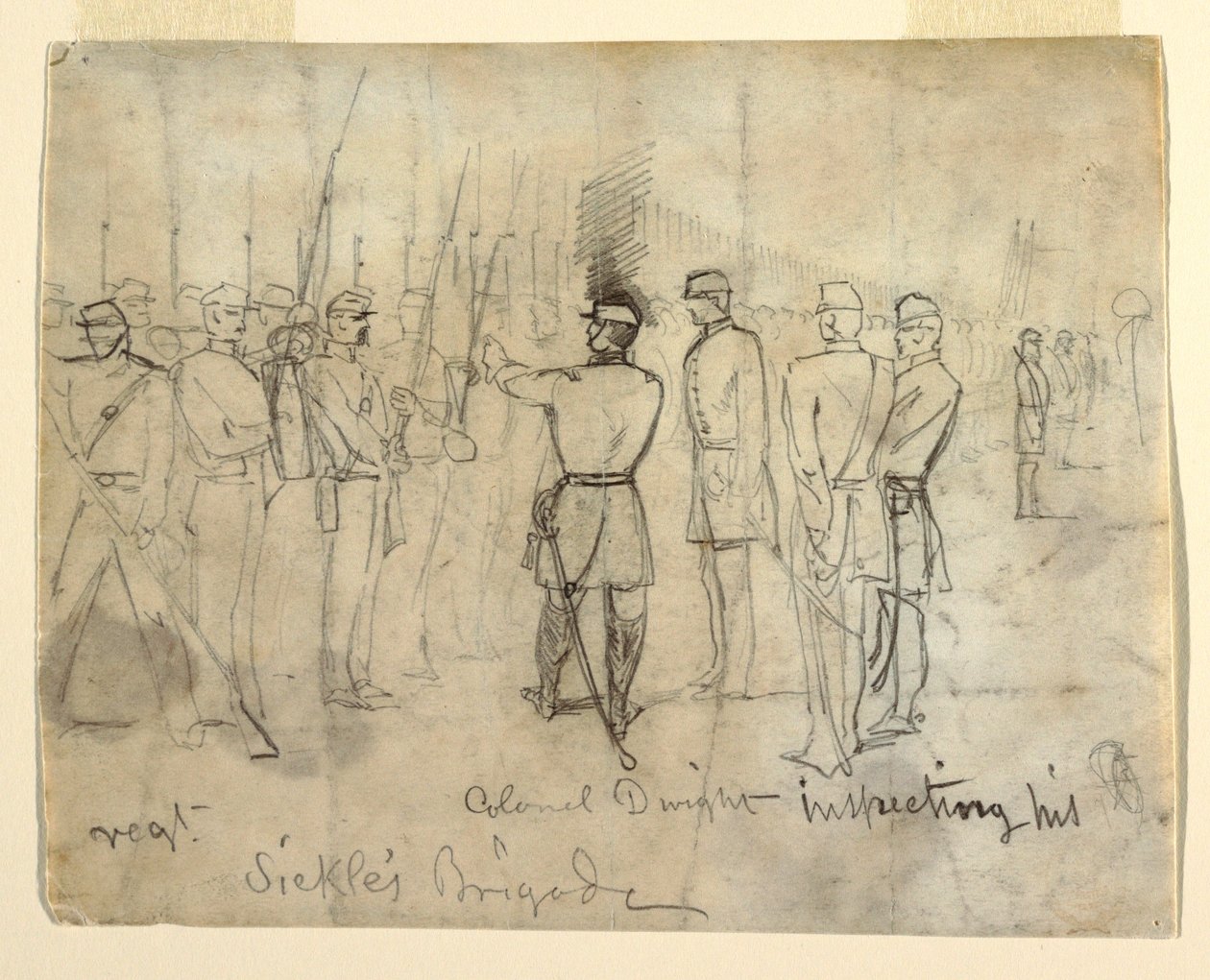 Dessin
Dessin, Colonel William Dwight, Jr. inspectant son régiment, 1862 - Winslow Homer