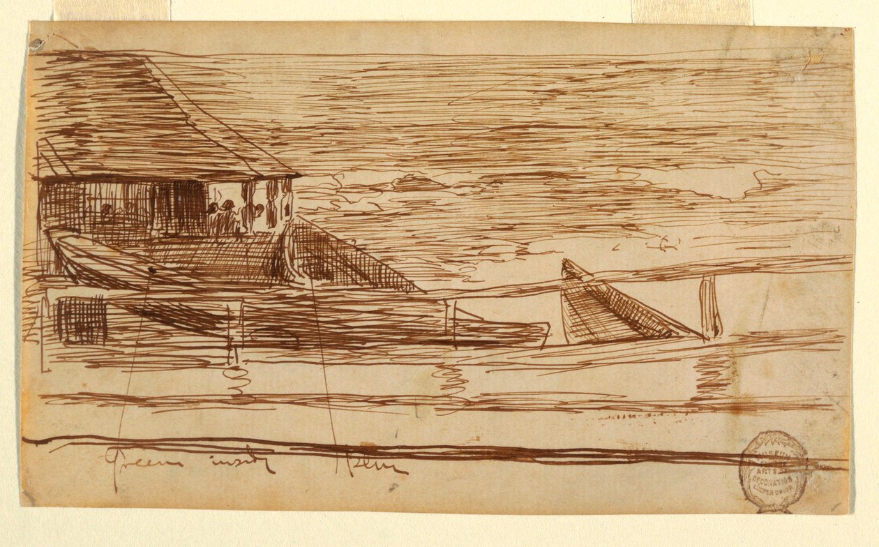 Dessin, maison près d