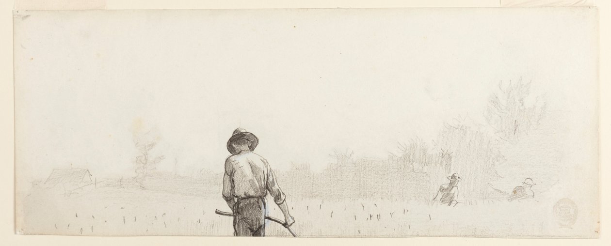 Dessin, Homme à la faux, vers 1865 - Winslow Homer