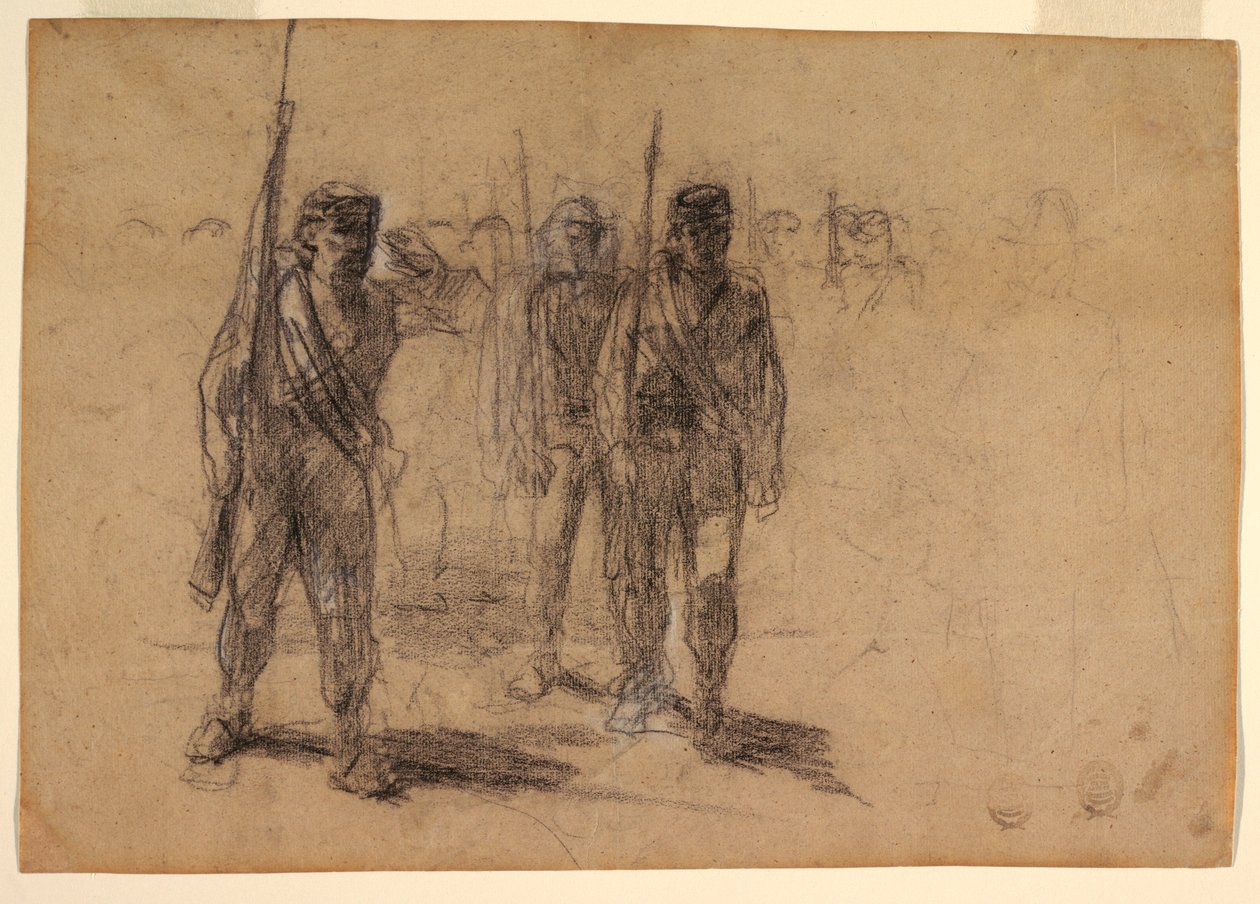 Dessin, Soldats faisant l