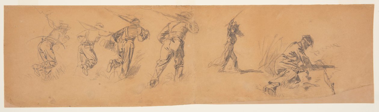 Dessin, études de soldats, 1863-65 - Winslow Homer
