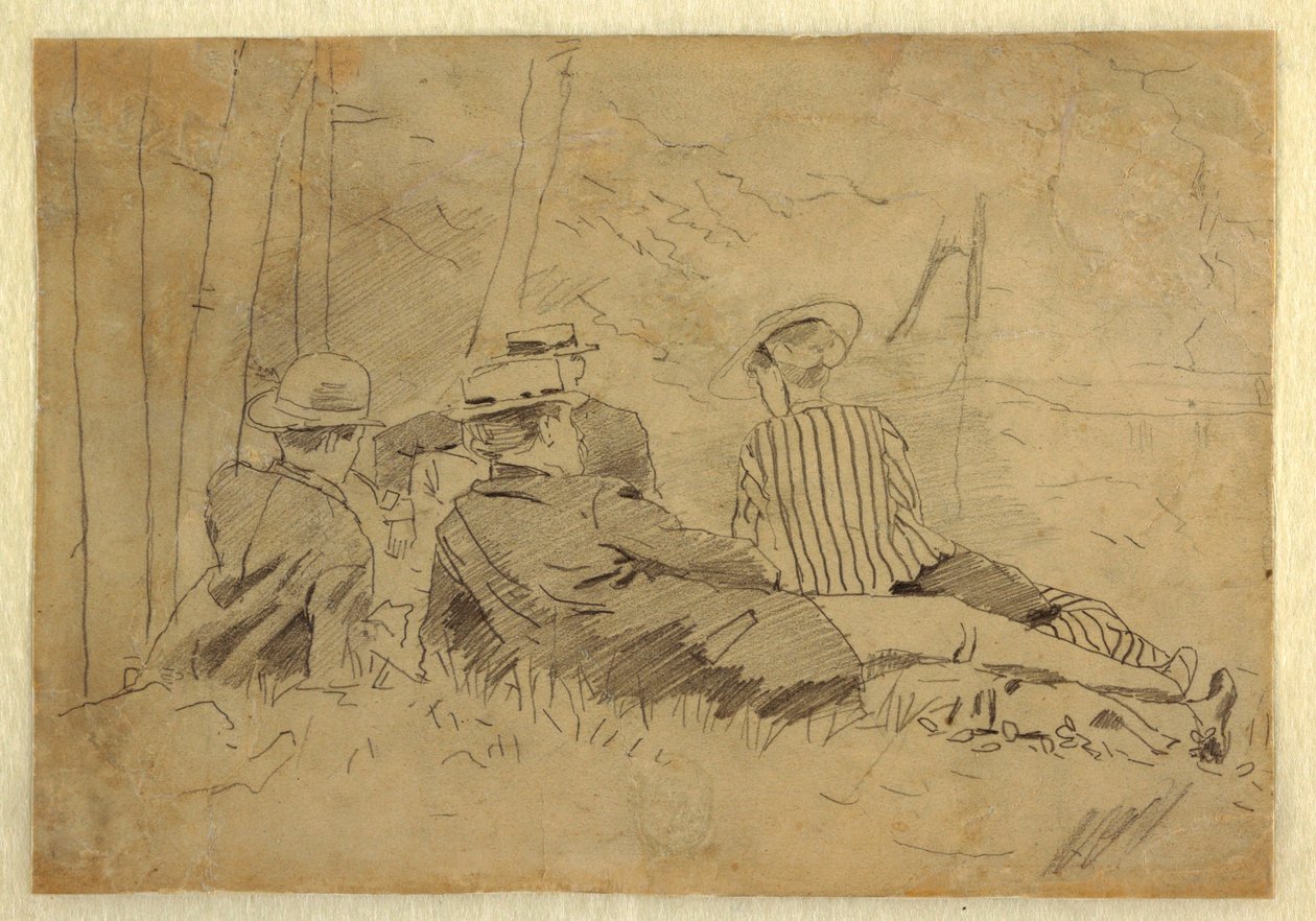 Dessin, étude pour "The Fishing Party", vers 1869 - Winslow Homer