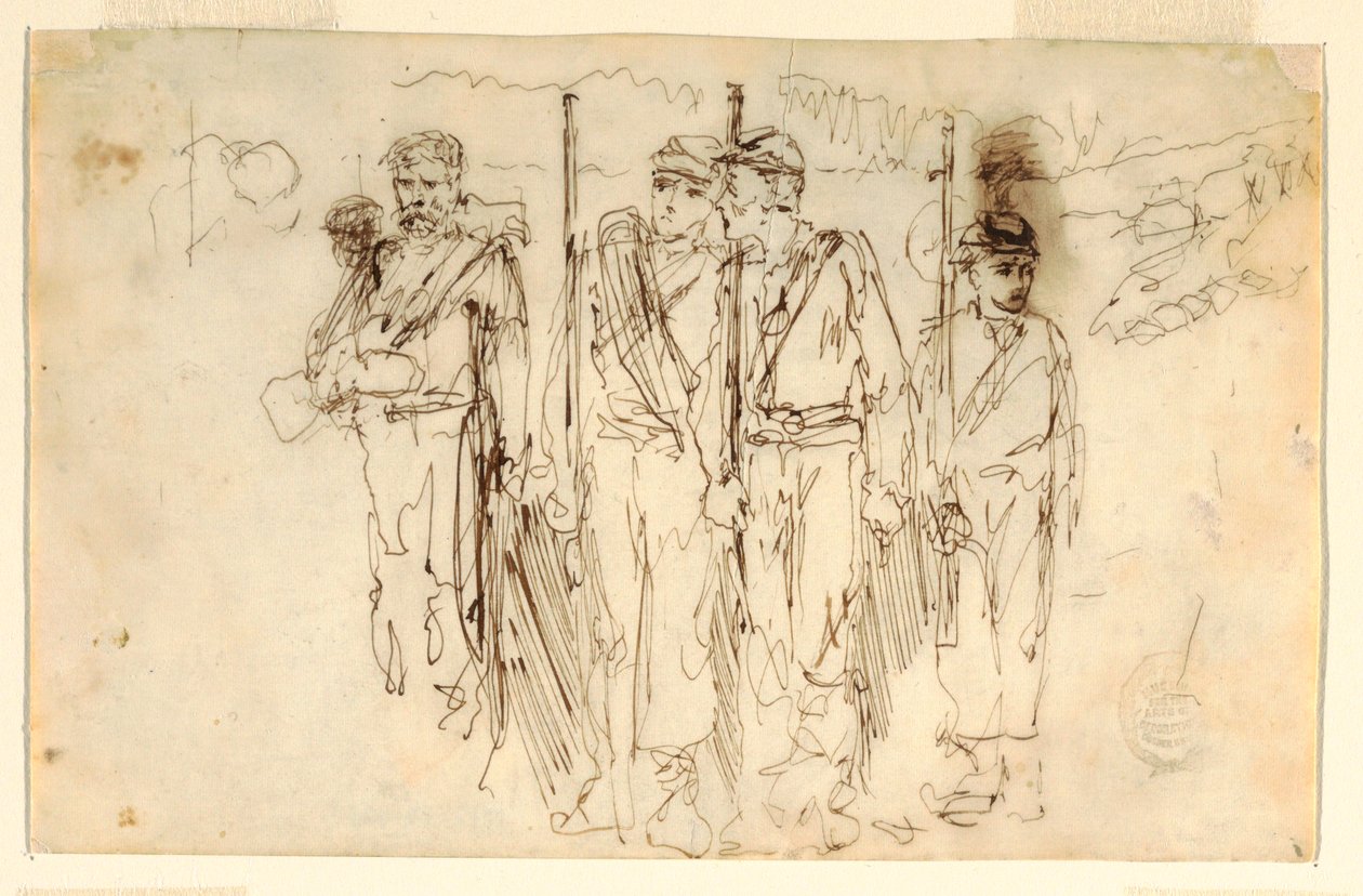 Dessin, Les blessés ambulants, 1861-62 - Winslow Homer