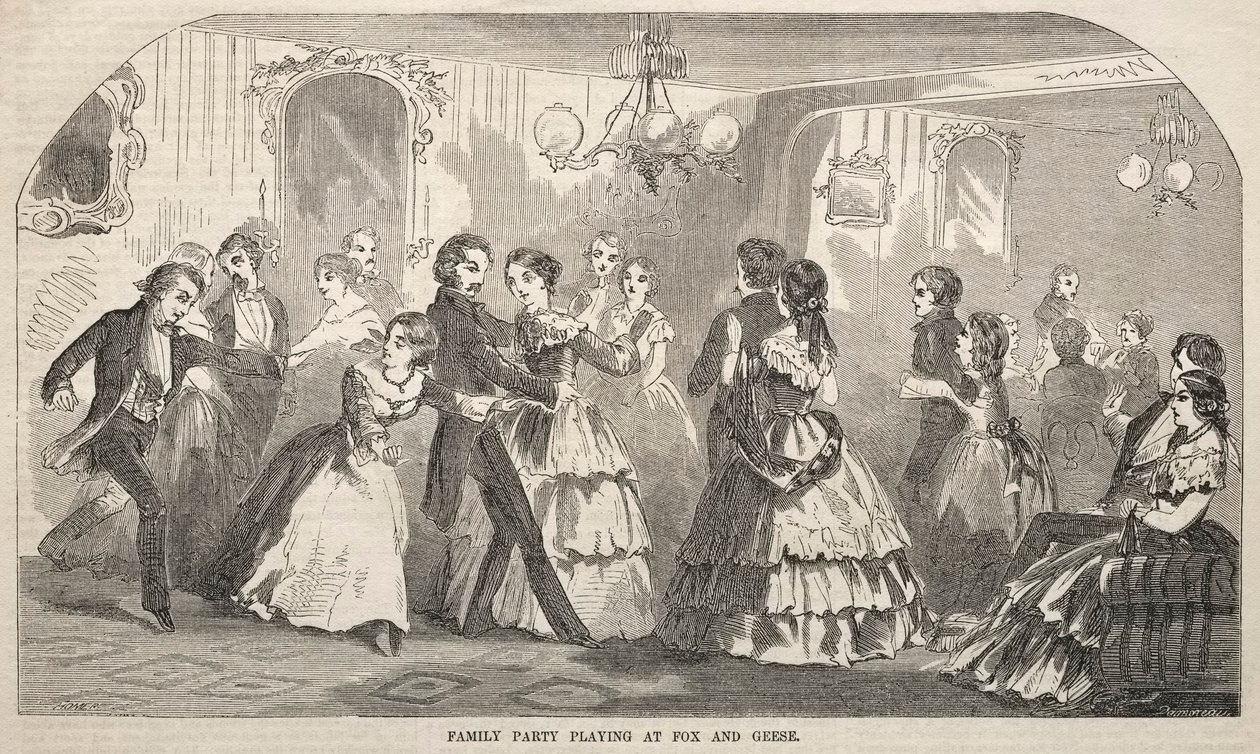 Fête de famille jouant au renard et aux oies - Winslow Homer