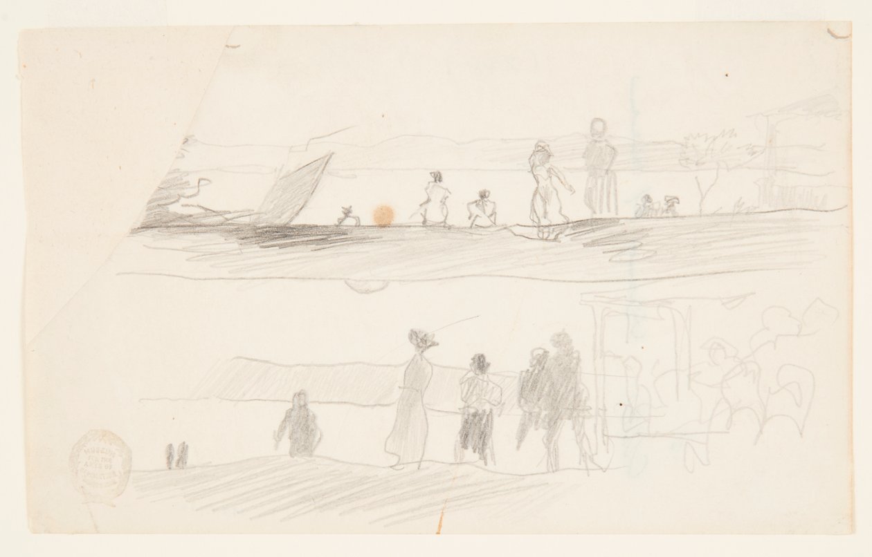 Figures regardant vers une baie - Winslow Homer