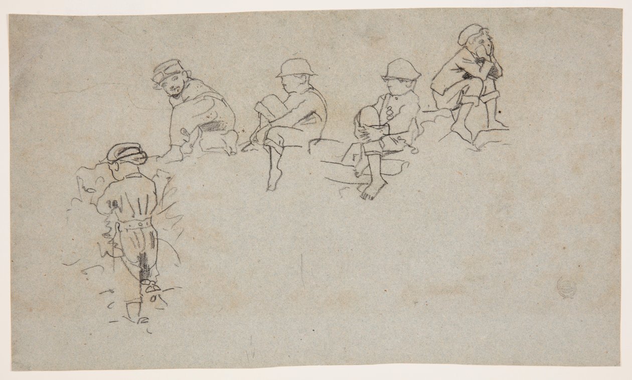 Cinq croquis de jeunes garçons - Winslow Homer
