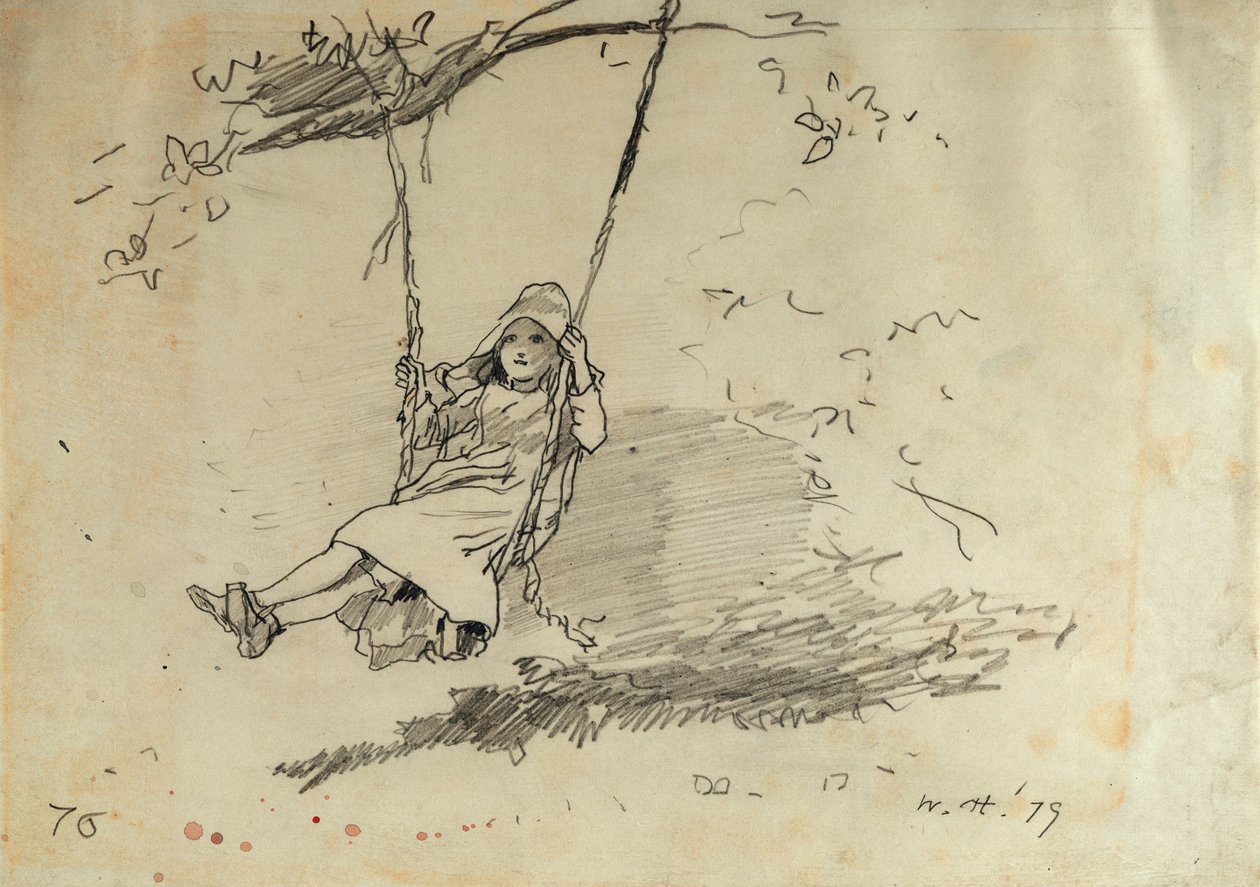 Fille sur une balançoire, 1879 - Winslow Homer