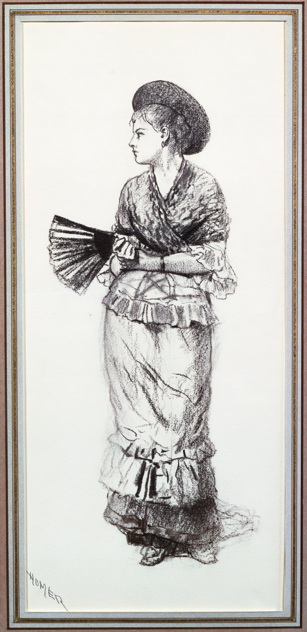 Fille avec éventail - Winslow Homer