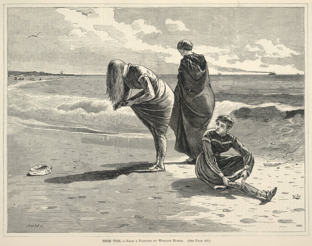 Marée haute, tiré de Every Saturday: An Illustrated Journal of Choice Reading, 6 août 1870 - Winslow Homer