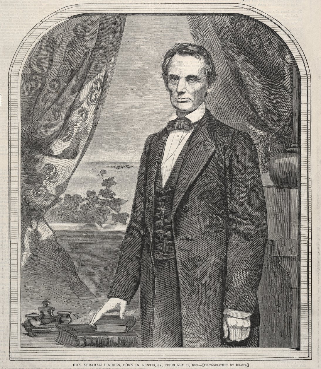 Hon. Abraham Lincoln, né dans le Kentucky, 12 février 1809, 1860 - Winslow Homer