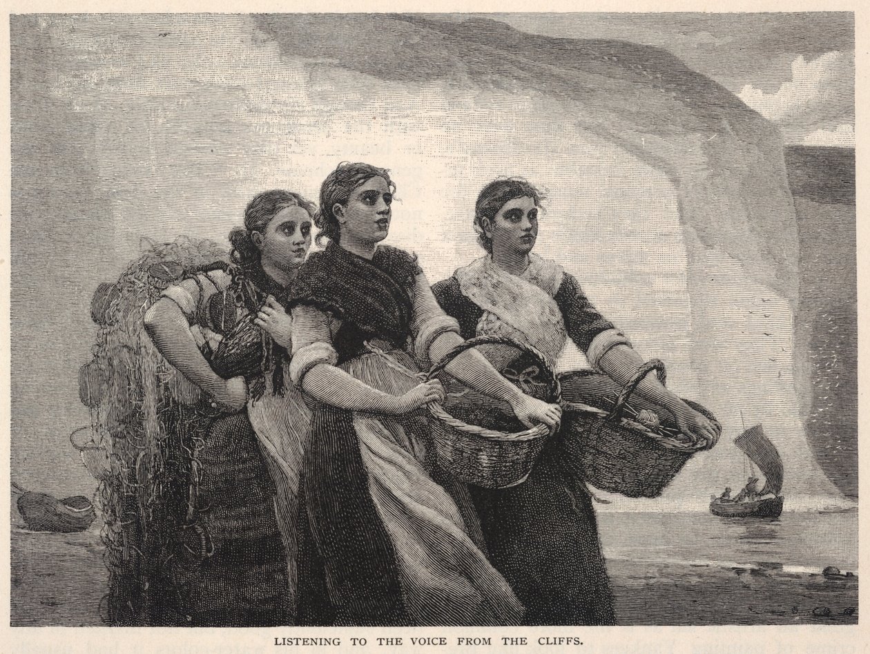 Listening to the Voice from the Cliffs, extrait du Century Magazine, novembre 1883 - Winslow Homer