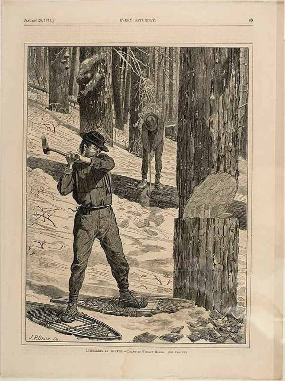Exploitation forestière en hiver - Winslow Homer