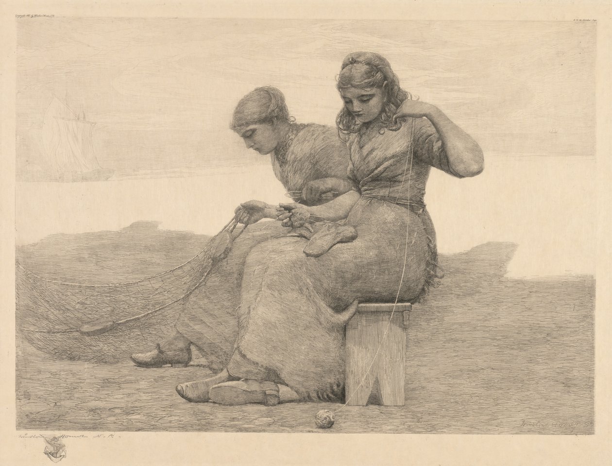 Recoudre les déchirures - Winslow Homer