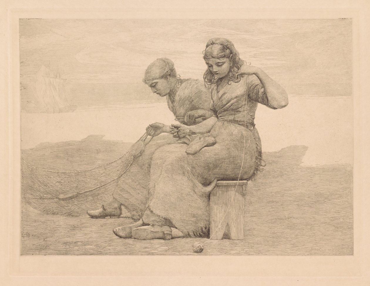 Réparer les déchirures - Winslow Homer