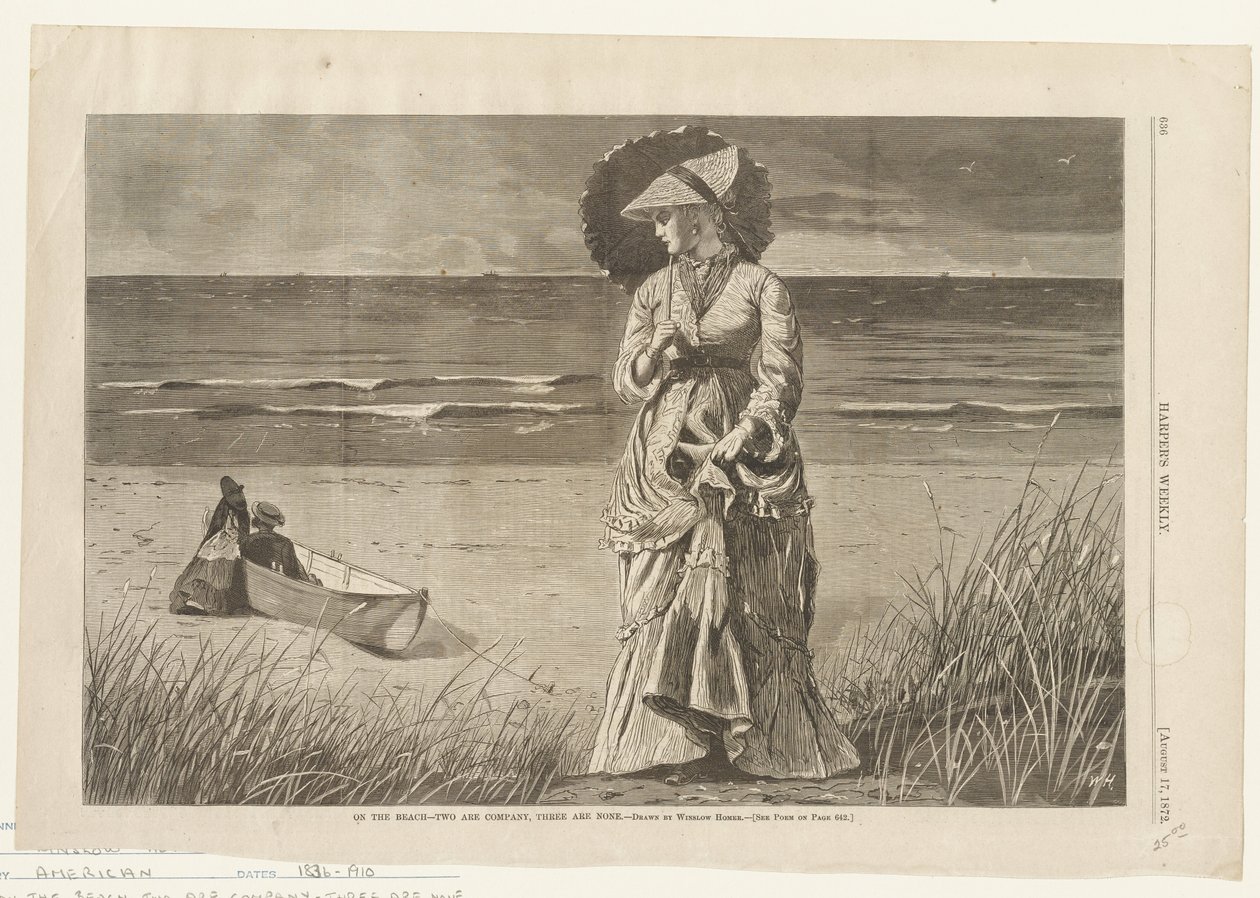 Sur la plage - Deux font compagnie, trois non - Winslow Homer