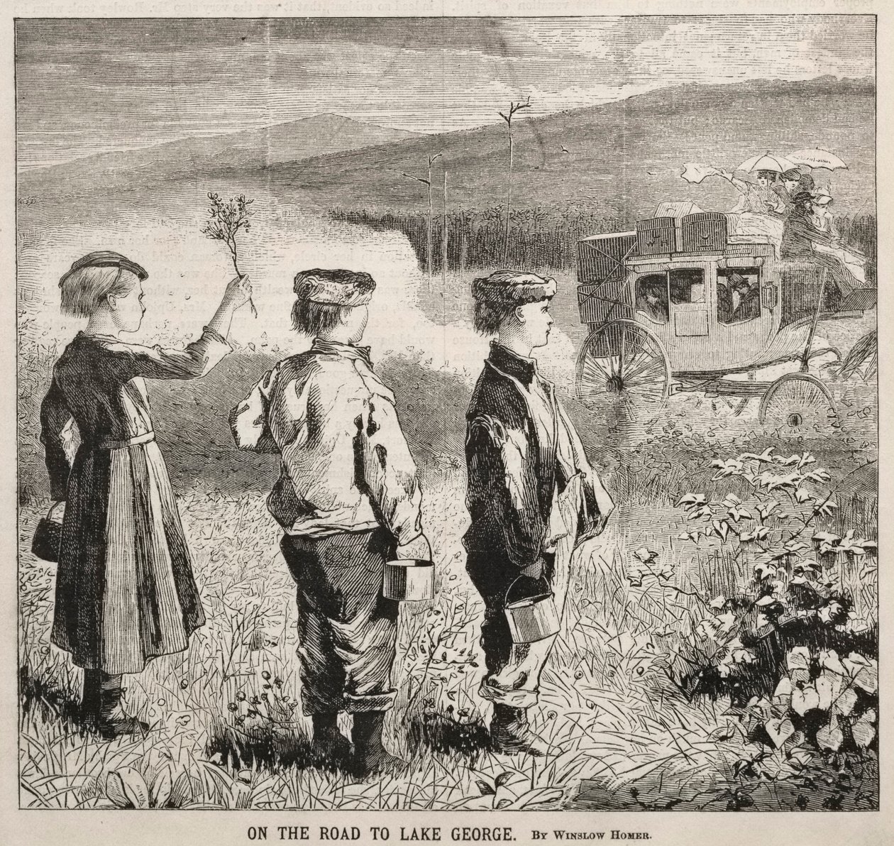 Sur la route du lac George, 1869 - Winslow Homer