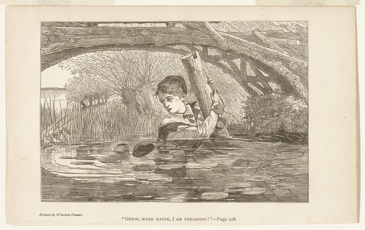 Orrin, hâte-toi, je péris - Winslow Homer