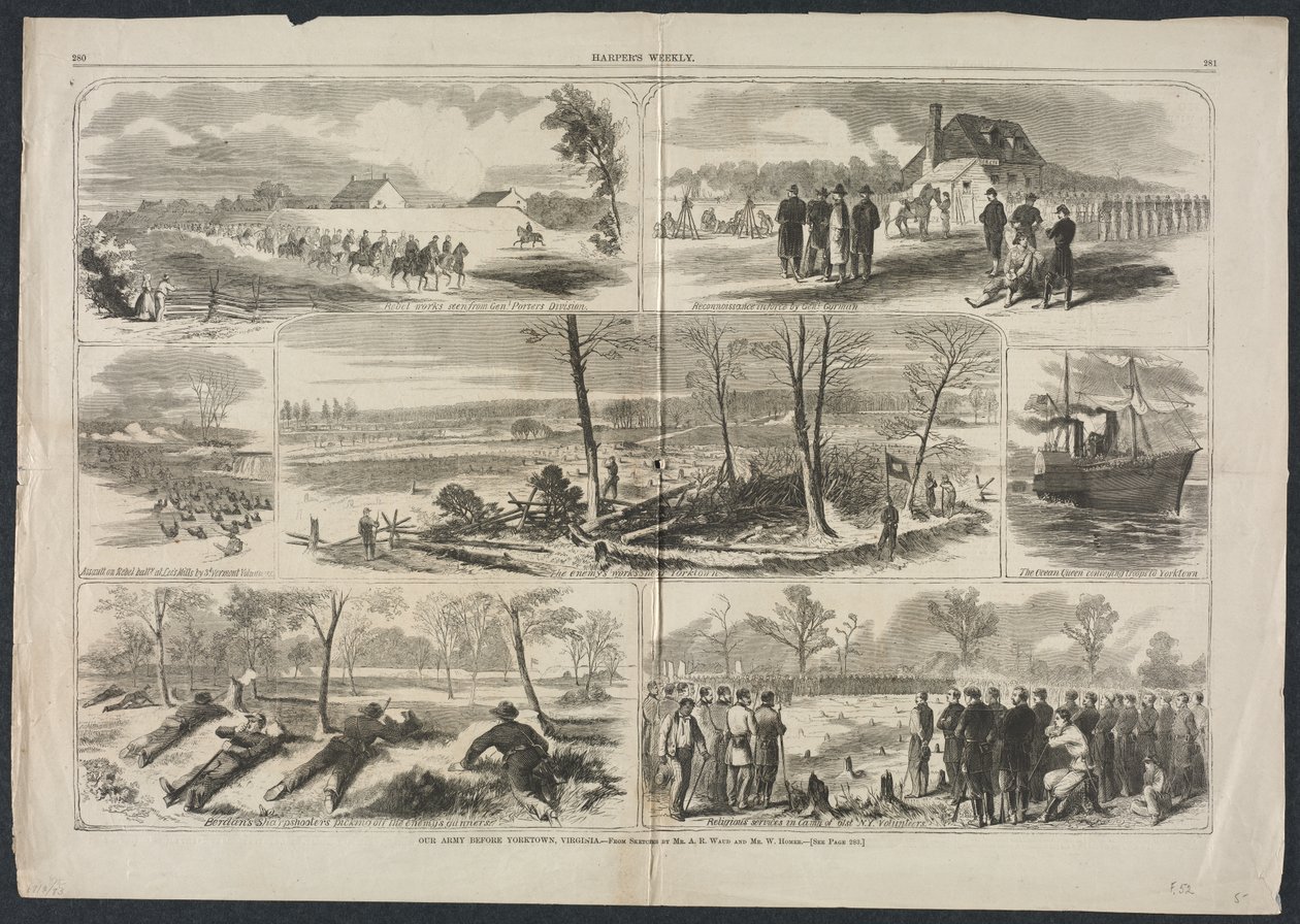 Notre armée devant Yorktown, Virginie, 1862 - Winslow Homer