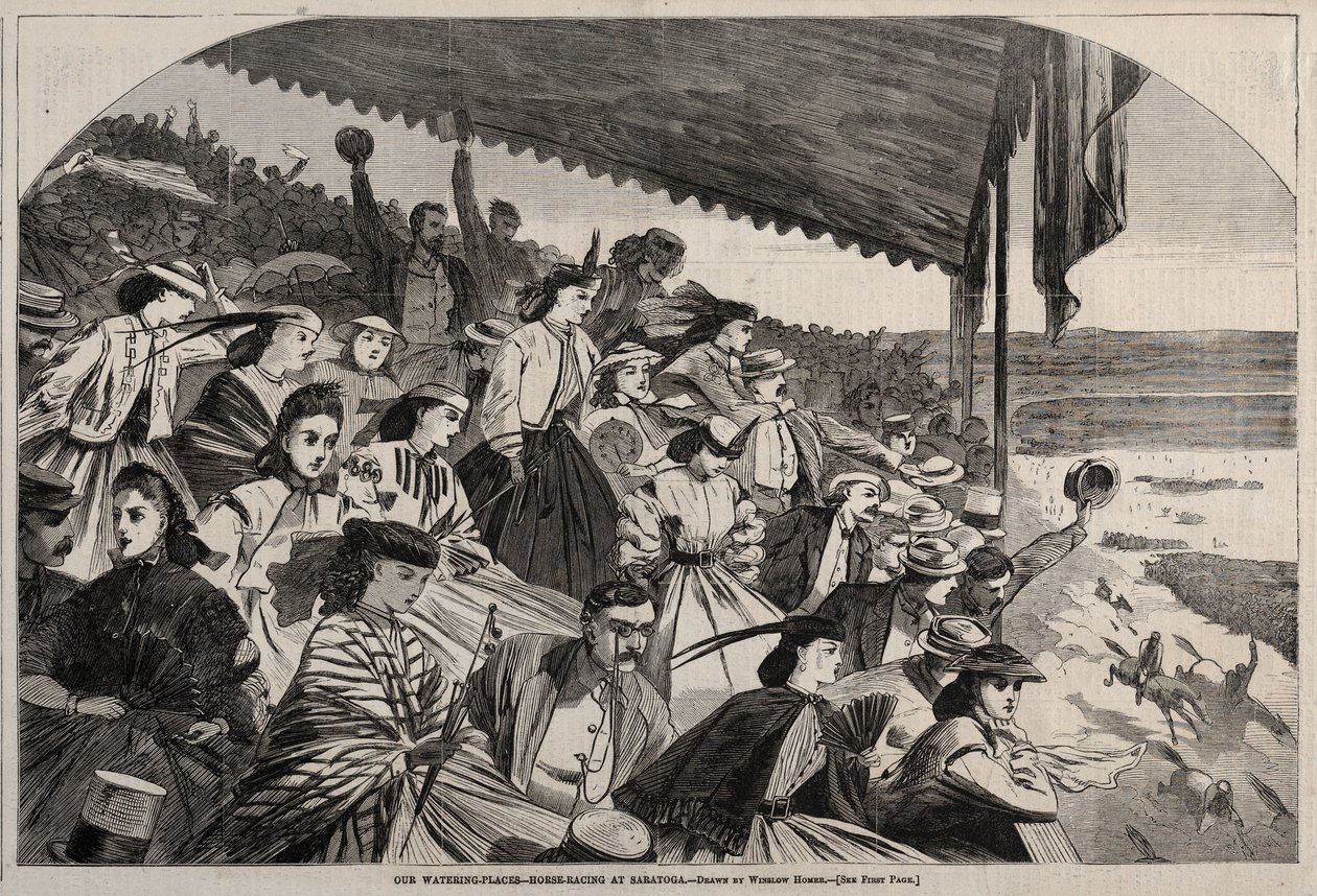 Nos lieux de baignade - Courses de chevaux à Saratoga, 1865 - Winslow Homer