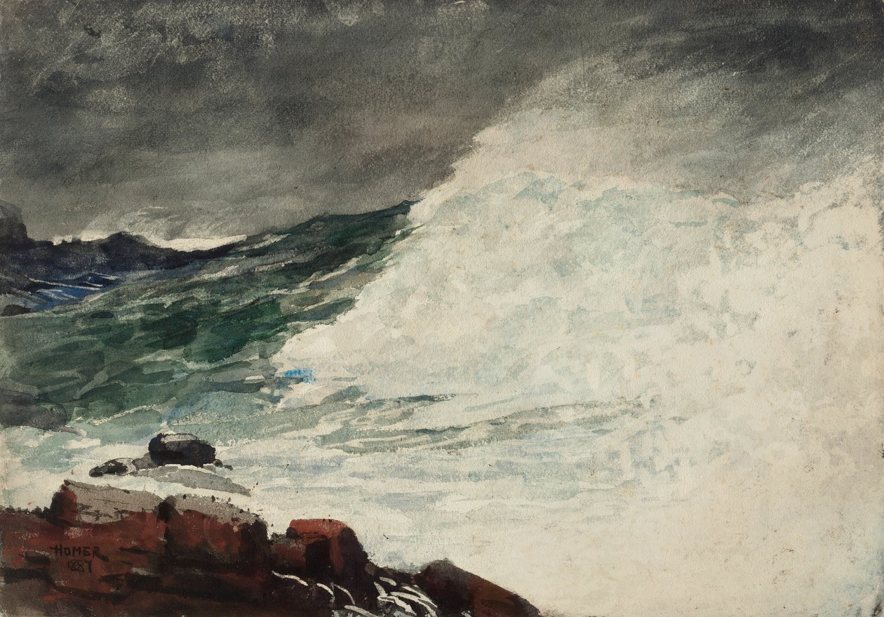 Col de Prout, vague déferlante - Winslow Homer