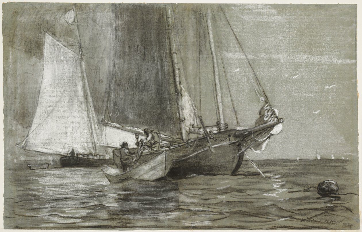 Goélette au mouillage - Winslow Homer
