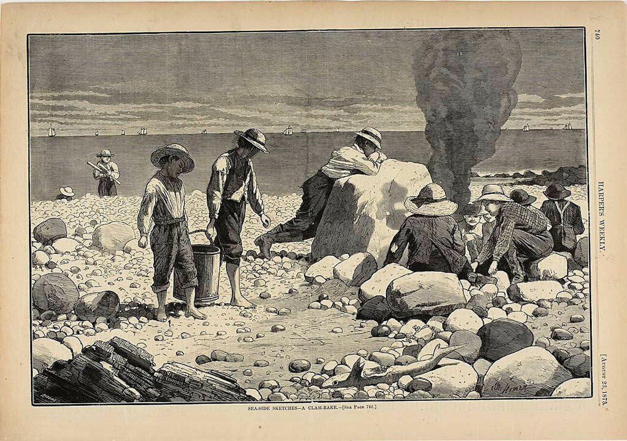 Esquisses de bord de mer - Une cuisson de palourdes - Winslow Homer