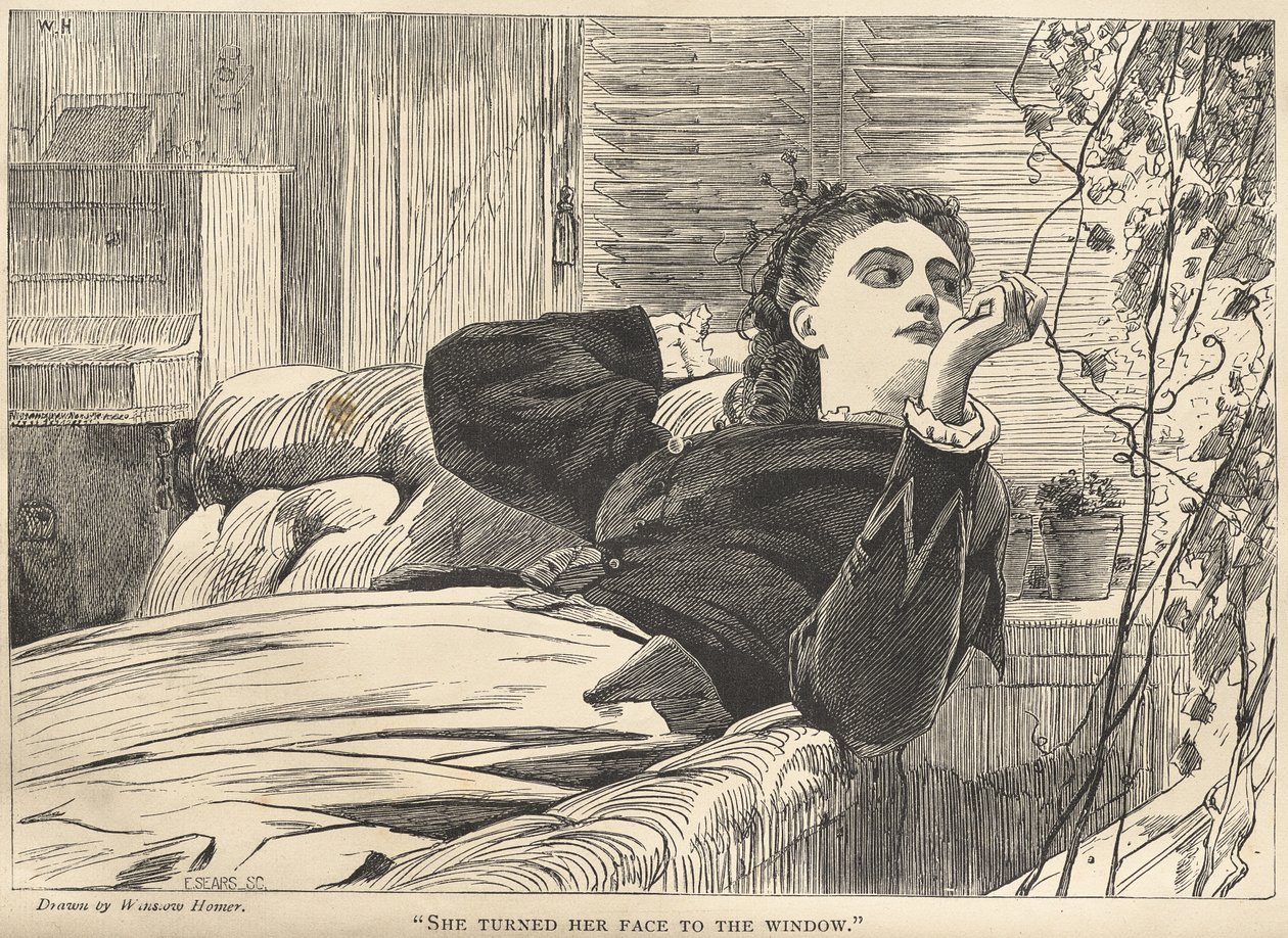« Elle tourna son visage vers la fenêtre » - Winslow Homer