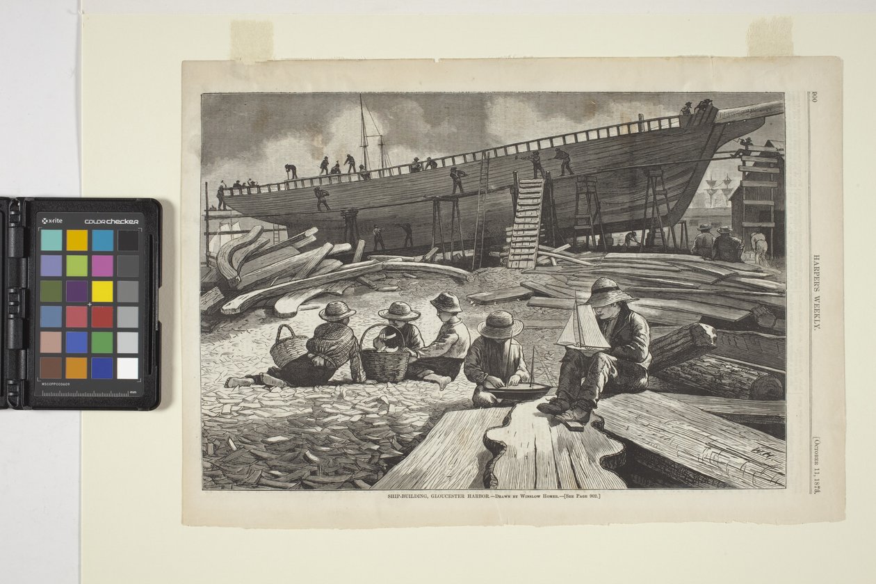Construction navale, port de Gloucester - Winslow Homer