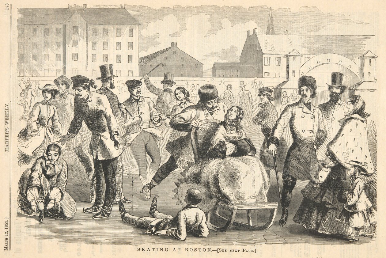 Patinage à Boston, de Harper - Winslow Homer