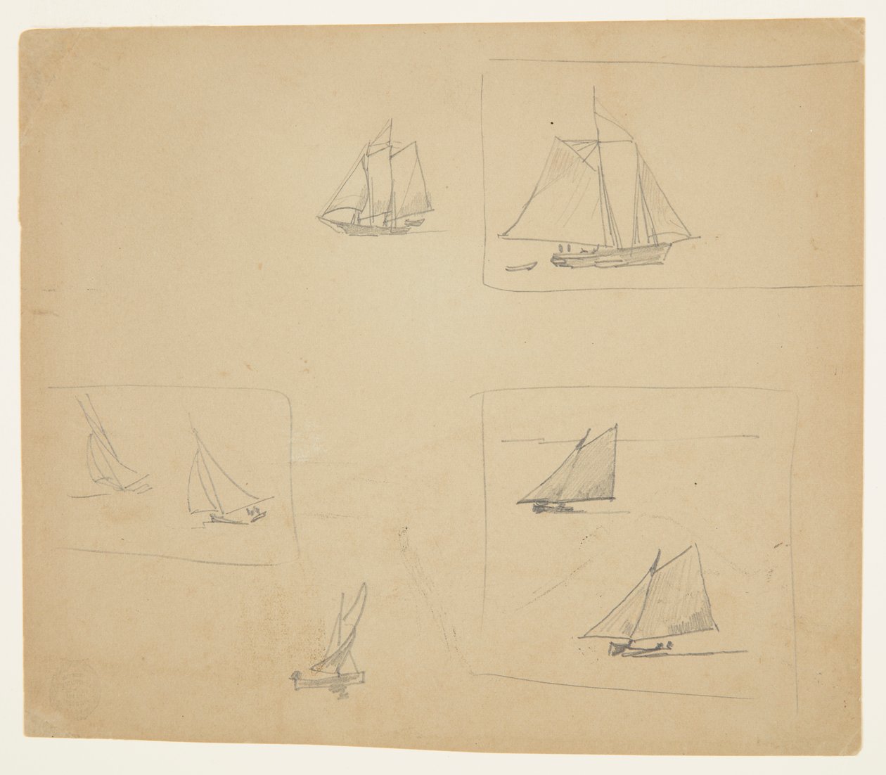 Esquisses de bateaux à voile - Winslow Homer