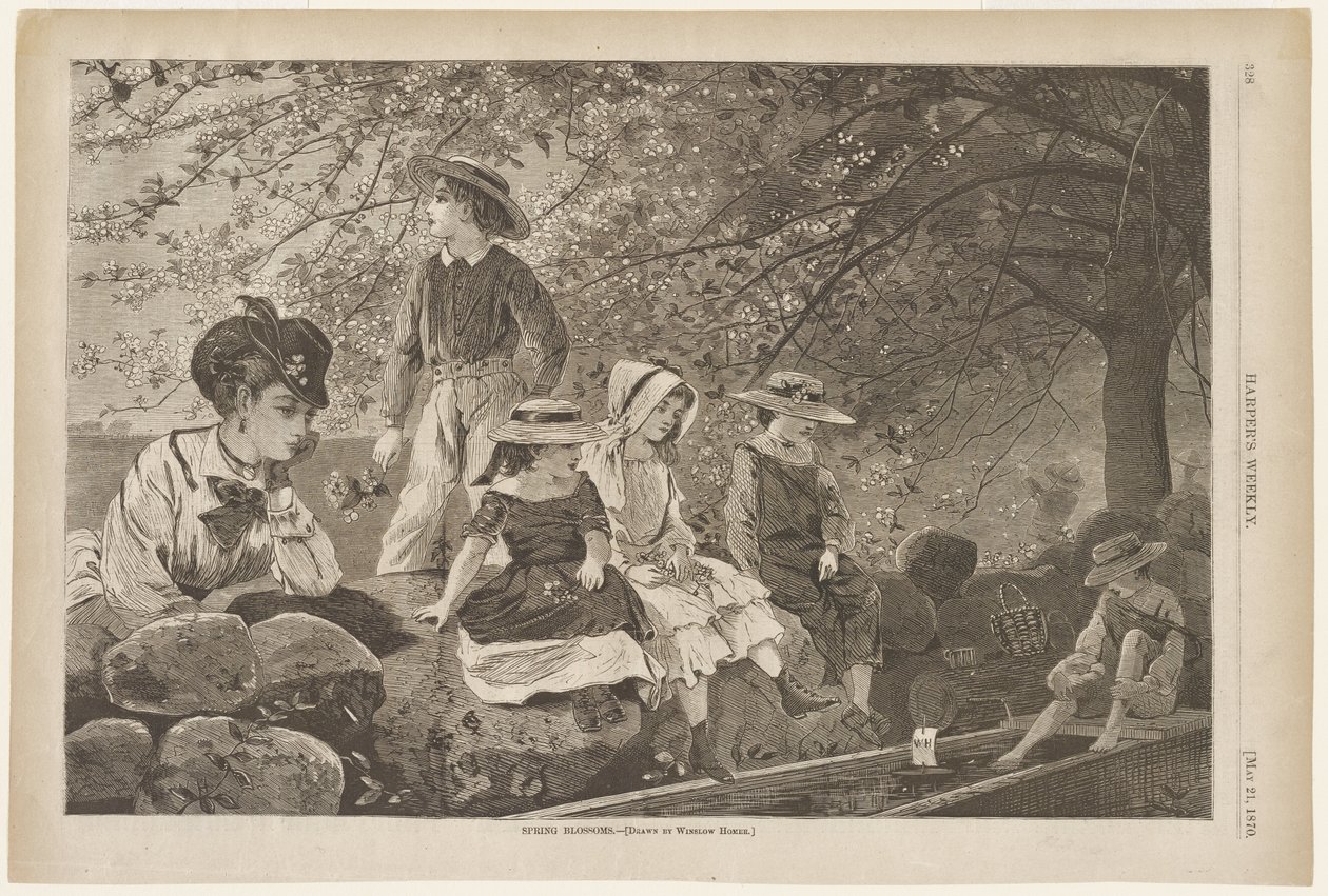 Fleurs de printemps - Winslow Homer