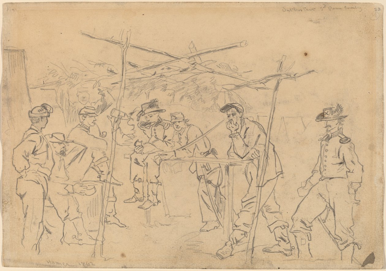 Tente du Cantinier, 3e Cavalerie de Pennsylvanie - Winslow Homer