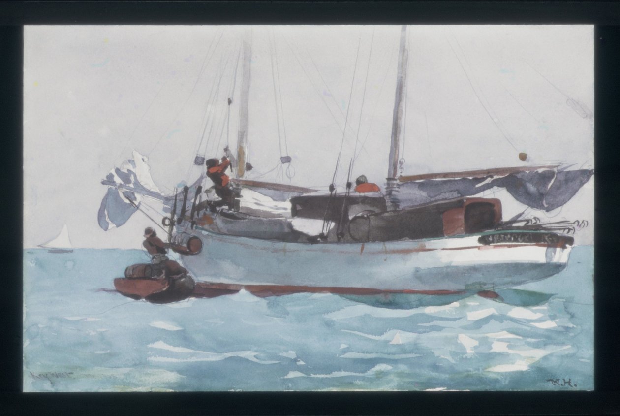 Prise en charge des provisions de bord (goélette portant le nom de « Newport », K. W.) - Winslow Homer