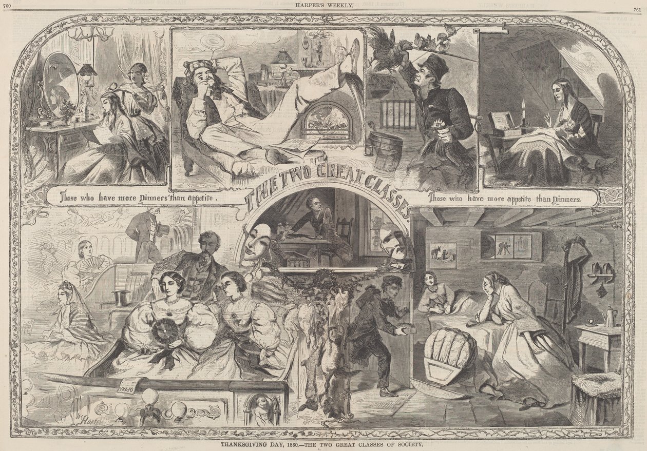 Jour de Thanksgiving - Les deux grandes classes de la société - Winslow Homer