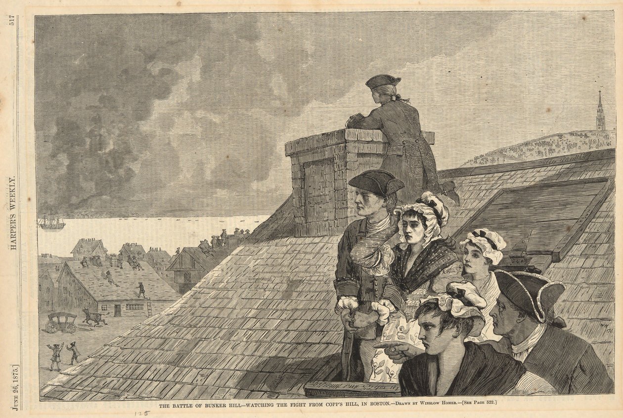 La bataille de Bunker Hill - Observation de la fuite depuis Copp