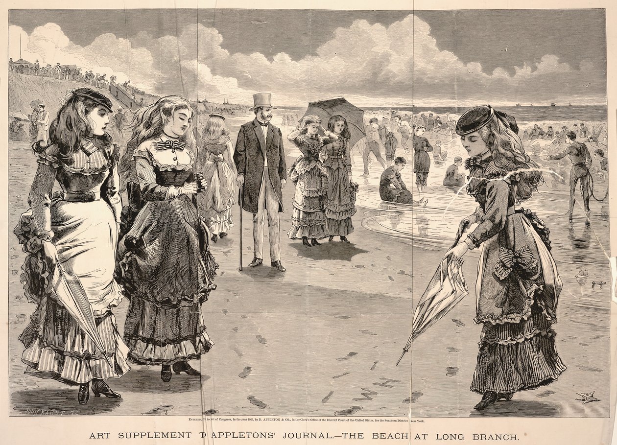 The Beach at Long Branch, tiré de Appletons