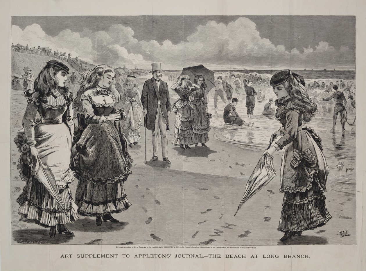 La plage de Long Branch, publié en supplément artistique du Appleton