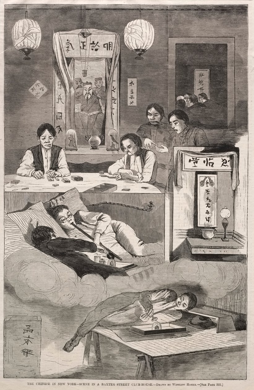Les Chinois à New York - Scène dans un club de la rue Baxter, 1874 - Winslow Homer