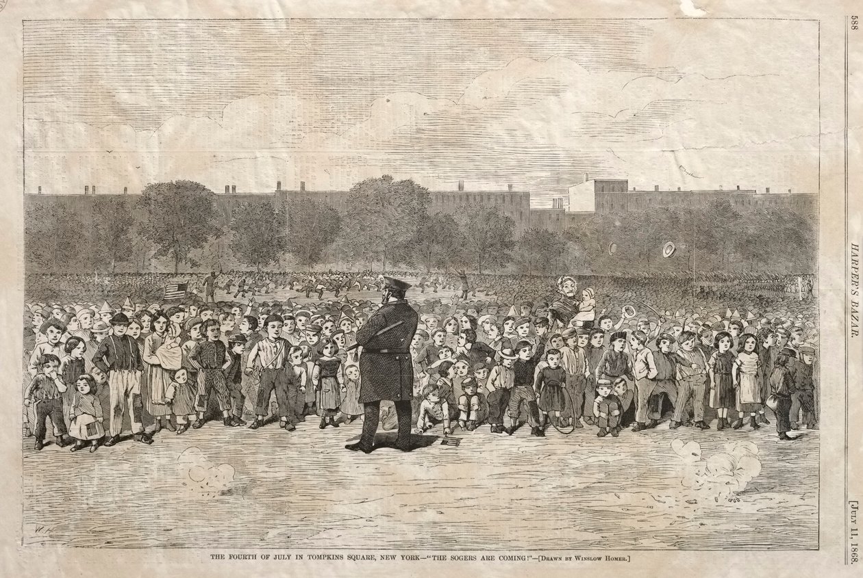Le 4 juillet à Tompkins Square, New York - Les soldats arrivent, 1868 - Winslow Homer