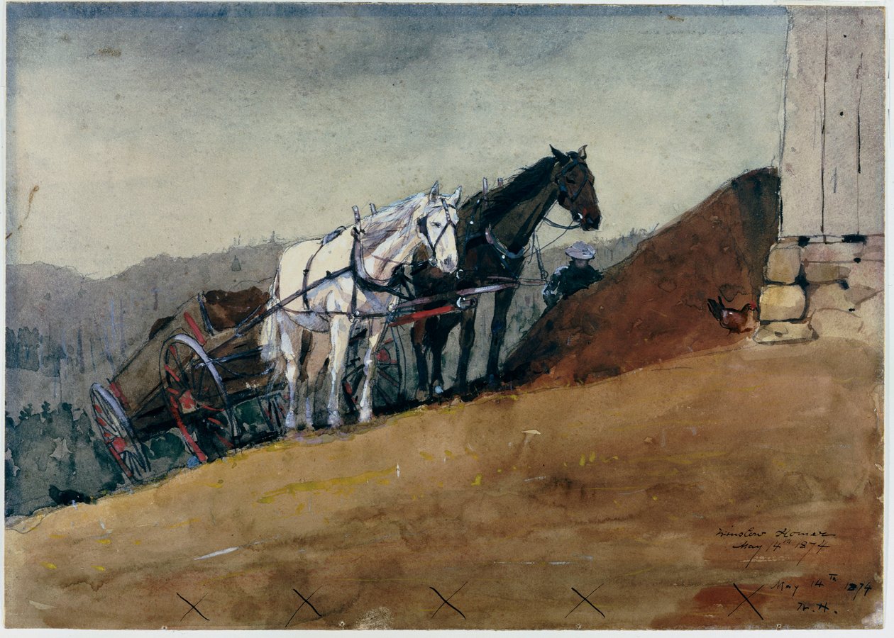 La Grange au sommet de la colline - Ferme Houghton - Winslow Homer