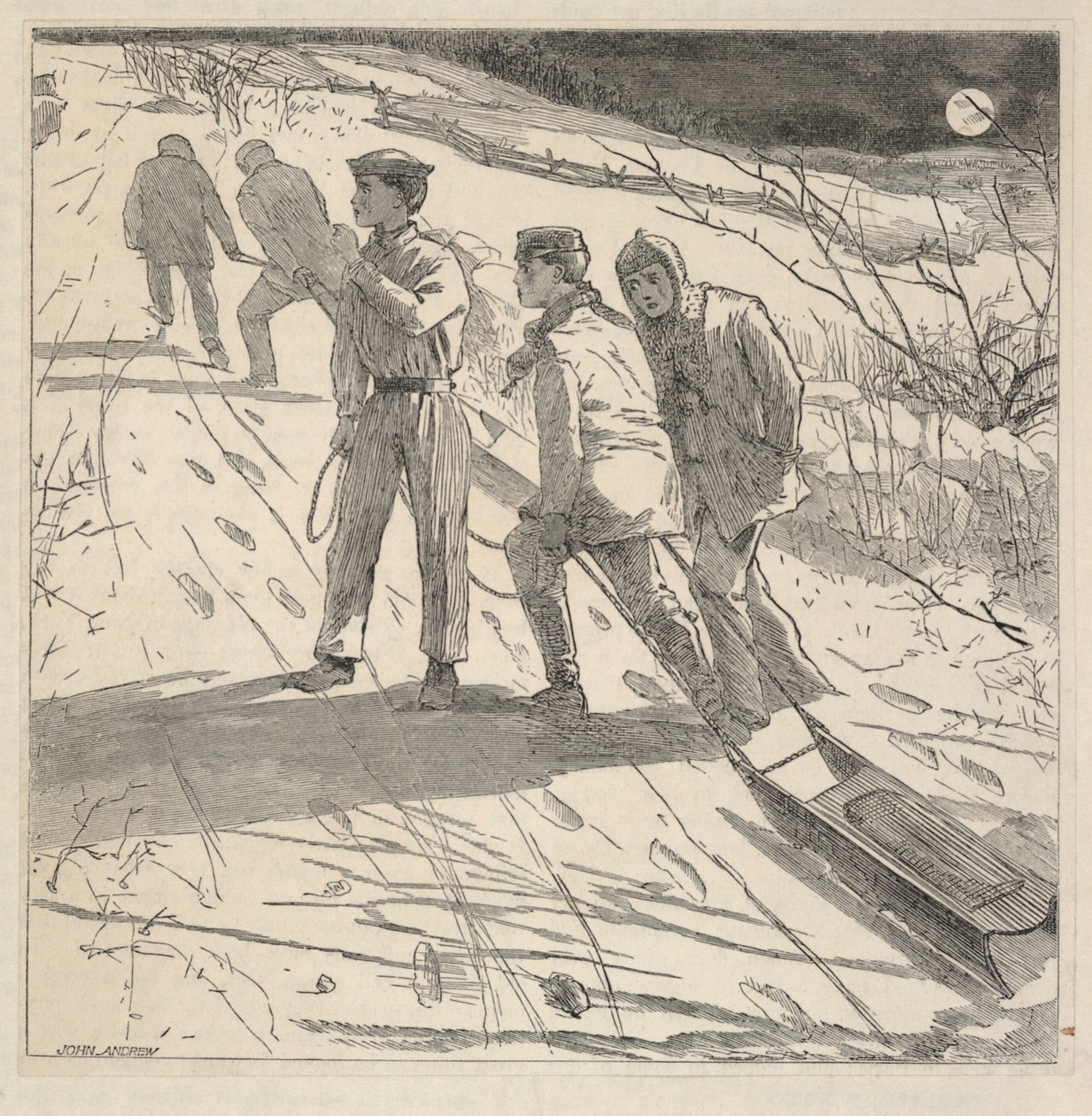The Midnight Coast, extrait du Riverside Magazine for Young People, janvier 1867 - Winslow Homer