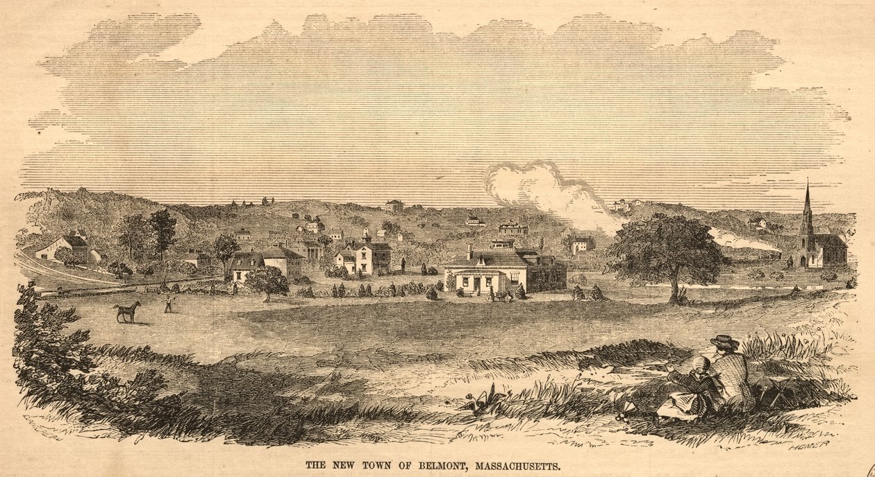 La nouvelle ville de Belmont, Massachusetts, 1859 - Winslow Homer